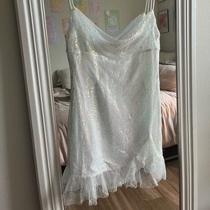 Lucy in the Sky white sequined dress!